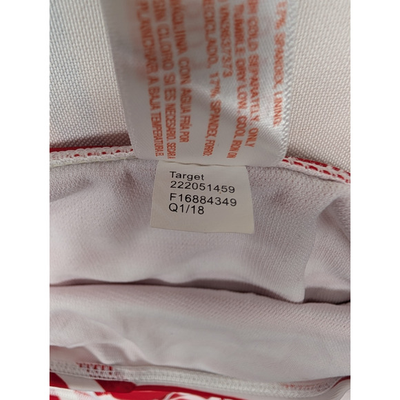 CAT & JACK USA Patriotic Bikini 2 Piece Swimsuit Girl’s Size 10 / 12 Iridescent - Picture 8 of 8